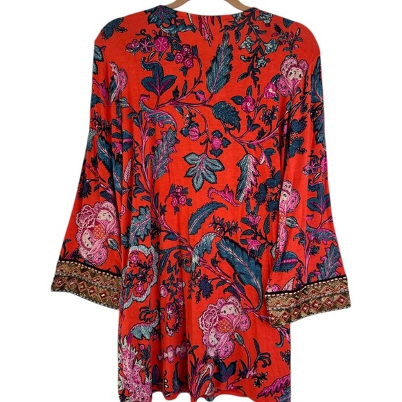 New Soft Surroundings Samara Embroidered Tunic Coverup Summer Top Sequined Large - Picture 9 of 10